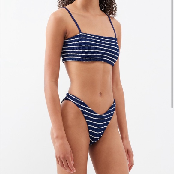 Hunza G Other - NWT Hunza g gigi crincle bikini set in navy/white stripe